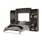 Bestar Orion 124W Queen Murphy Bed with Shelving and Fold-Out Desk (125W), Bark Gray & Graphite 116876-000047 - alternate 10